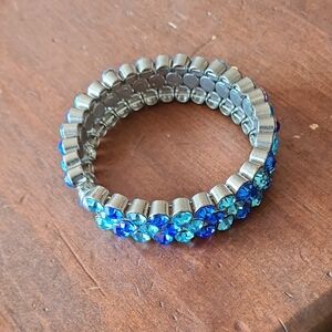 Blue Crystal Stretch Bracelet